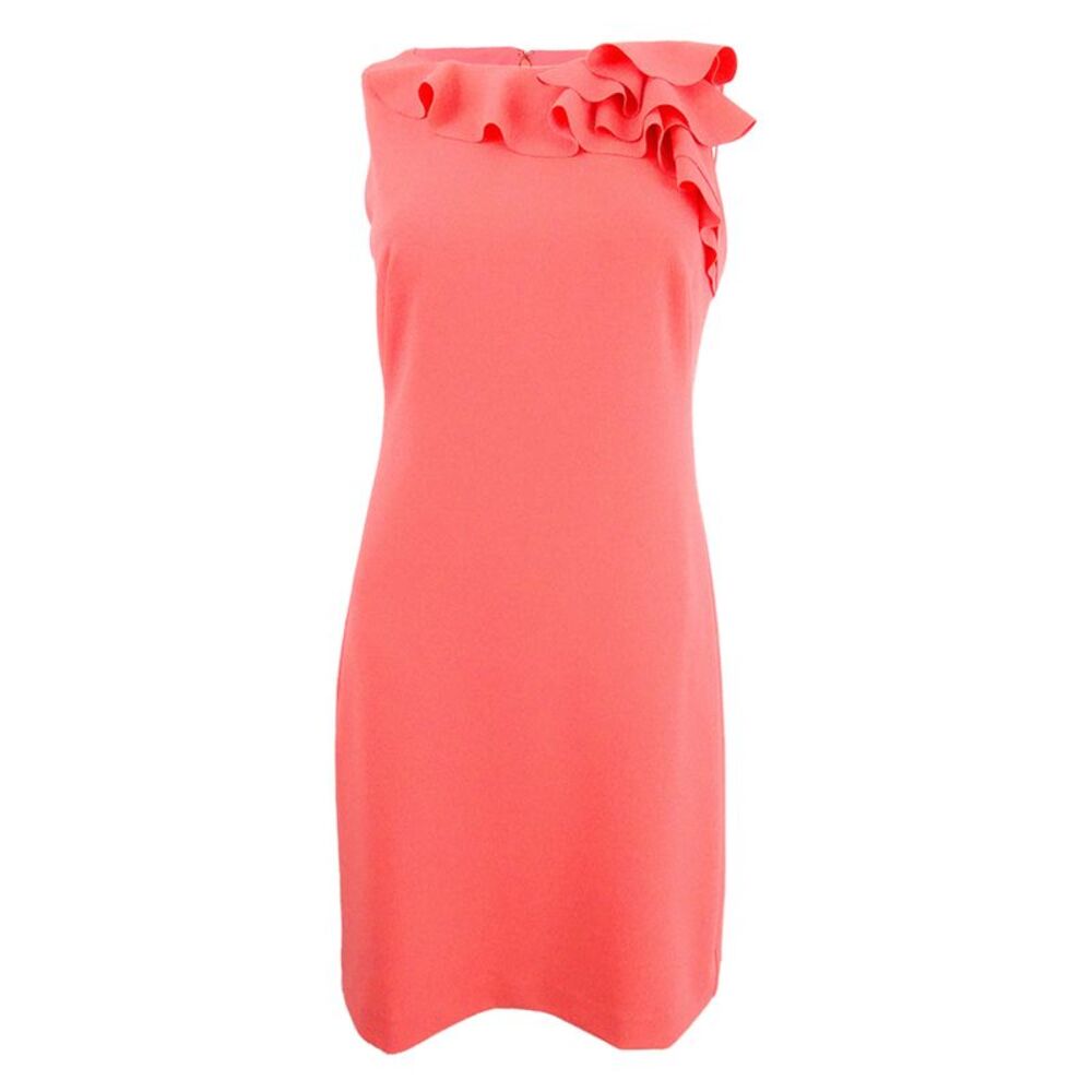 Lauren by Ralph Lauren Women's Ruffled Crepe Dress - Calla Lily